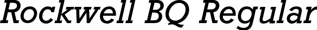 Rockwell BQ Regular font - RockwellBQ-Italic.otf