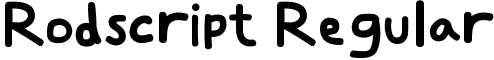 Rodscript Regular font - Rodscript.ttf