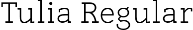 Tulia Regular font - Tulia_regular.otf