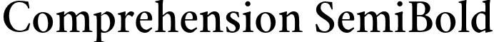 Comprehension SemiBold font - Comprehension-SemiBold.otf