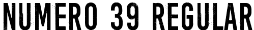 Numero 39 Regular font - Numero_39.ttf