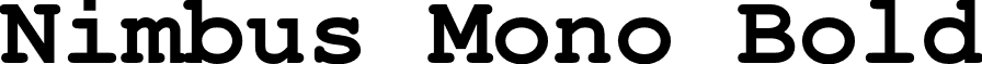 Nimbus Mono Bold font - NimbusMono-Bold.otf