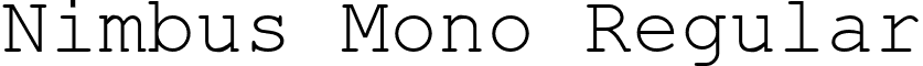 Nimbus Mono Regular font - NimbusMono-Regular.otf