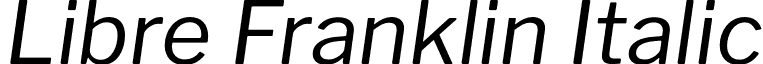 Libre Franklin Italic font - LibreFranklin-Italic.otf