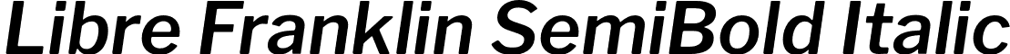 Libre Franklin SemiBold Italic font - LibreFranklin-SemiBoldItalic.otf