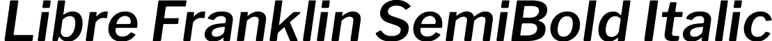 Libre Franklin SemiBold Italic font - LibreFranklin-SemiBoldItalic.ttf