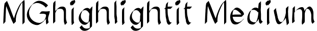 MGhighlightit Medium font - MGhighlightit.ttf