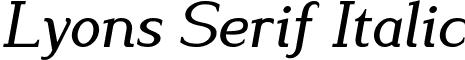 Lyons Serif Italic font - Lyons Serif Italic.ttf