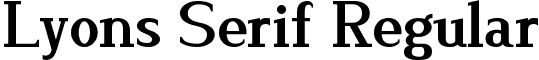 Lyons Serif Regular font - Lyons Serif Bold.ttf