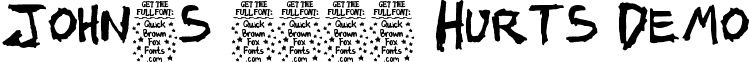 John's 1000 Hurts Demo font - johns1000hurts-demo.ttf