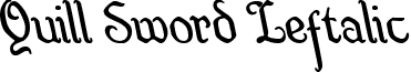 Quill Sword Leftalic font - quillswordleft.ttf