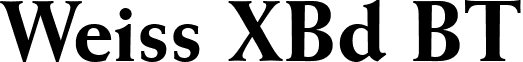 Weiss XBd BT font - Weiss_XBd_BT_Extra_Bold.ttf