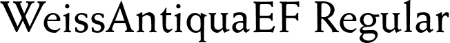 WeissAntiquaEF Regular font - WeissAntiquaEF-Regular.otf