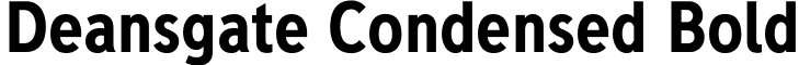 Deansgate Condensed Bold font - DeansgateCondensed-Bold.ttf