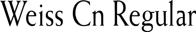 Weiss Cn Regular font - Weiss_Cn.ttf
