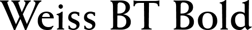Weiss BT Bold font - Weiss_BT_Bold.ttf