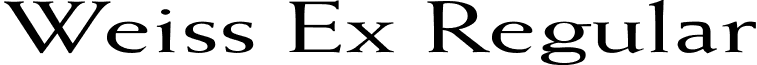 Weiss Ex Regular font - Weiss_Ex.ttf