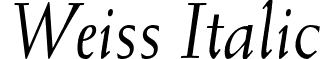 Weiss Italic font - Weiss-Italic.otf