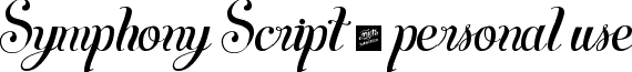 Symphony Script - personal use font - SymphonyScript_free_for_personal_use.ttf