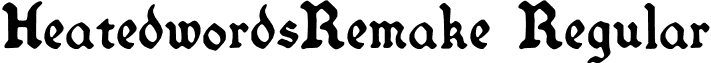 HeatedwordsRemake Regular font - HeatedwordsRemake-Regular.otf