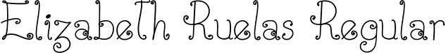 Elizabeth Ruelas Regular font - Elizabeth.ttf