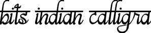 bits indian calligra font - bitsindiancalligra-Regular.ttf