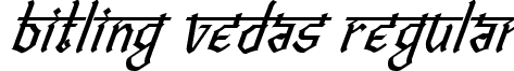 Bitling vedas Regular font - Bitlingvedas-Italic.ttf