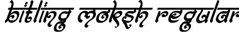 Bitling moksh Regular font - Bitlingmoksh-Italic.ttf