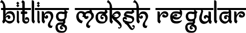 Bitling moksh Regular font - Bitlingmoksh-Regular.otf