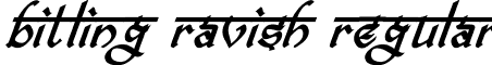 bitling ravish Regular font - bitlingravish-BoldItalic.ttf