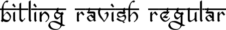 bitling ravish Regular font - bitlingravish.ttf