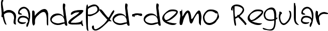 handzpyd-demo Regular font - handzpyd-demo.ttf