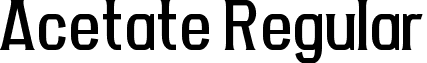 Acetate Regular font - Acetate.otf