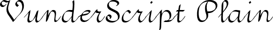 VunderScript Plain font - VunderScript_Plain.ttf