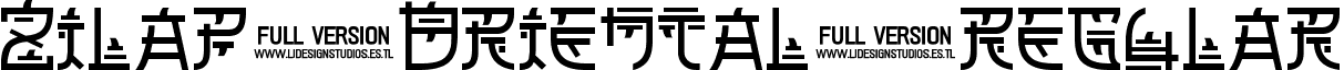 Zilap Oriental Regular font - Zilap Oriental DEMO.ttf
