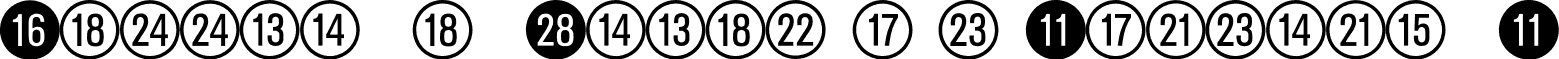 Ziffern im Kreis und Quadrat BQ font - ZiffernimKreisundQuadratBQ.otf