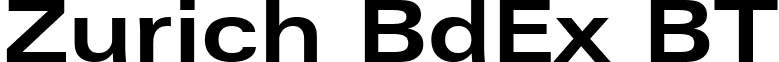 Zurich BdEx BT font - Zurich_Bold_Extended_BT.ttf