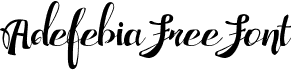 Adefebia Free Font font - Adefebia_Free_Font.ttf