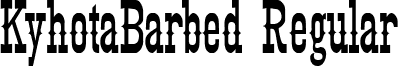 KyhotaBarbed Regular font - KyhotaBarbed.ttf