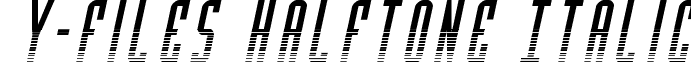 Y-Files Halftone Italic font - yfileshalfital.ttf