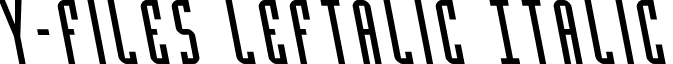 Y-Files Leftalic Italic font - yfilesleft.ttf