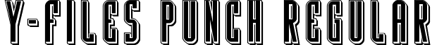 Y-Files Punch Regular font - yfilesepunch.ttf