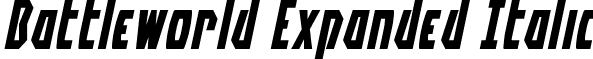 Battleworld Expanded Italic font - battleworldexpandital.ttf