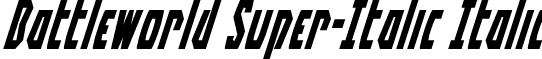 Battleworld Super-Italic Italic font - battleworldsuperital.ttf
