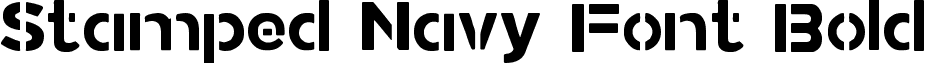 Stamped Navy Font Bold font - Stamped Navy Font Bold.ttf