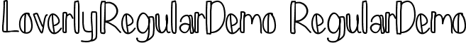 LoverlyRegularDemo RegularDemo font - LoverlyRegularDemo.ttf