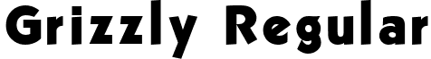 Grizzly Regular font - Grizzly_Regular.ttf