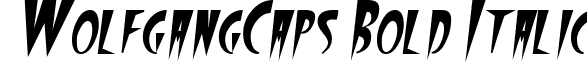 WolfgangCaps Bold Italic font - WolfgangCaps_Bold_Italic.ttf