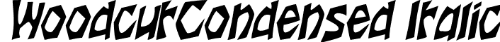 WoodcutCondensed Italic font - Woodcut-Condensed_Italic.ttf