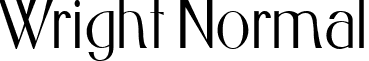 Wright Normal font - Wright_Normal.ttf